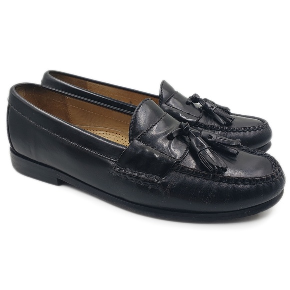 Cole Haan Other - Cole Haan City Black Leather Tassel Slip-On Loafer